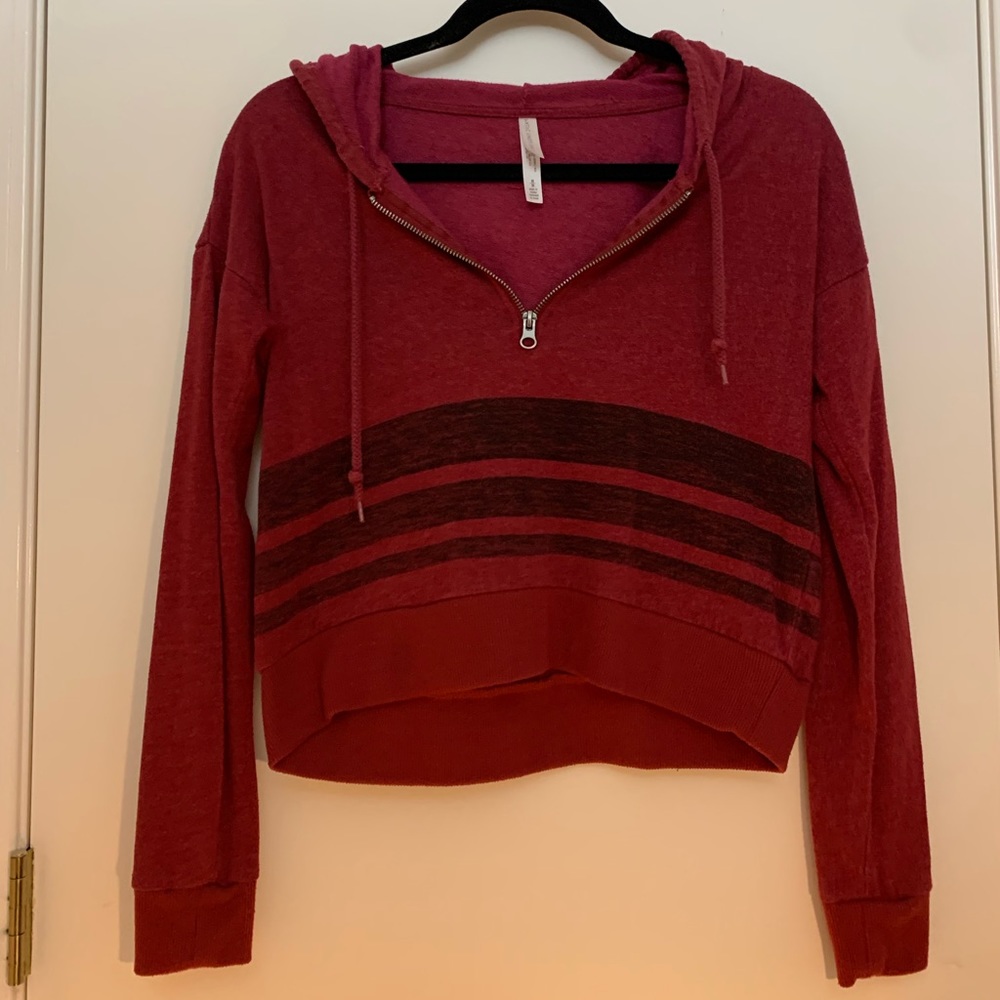 Aeropostale Cropped Red Hoodie
